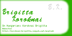 brigitta koroknai business card